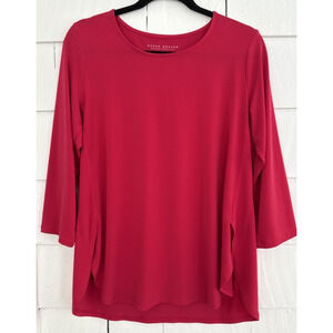 Susan Graver Womens Small Modern Essentials Liquid Knit Tunic Minimalist Capsule